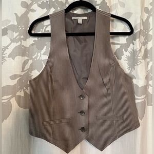 NWOT Grey Pinstriped Vest